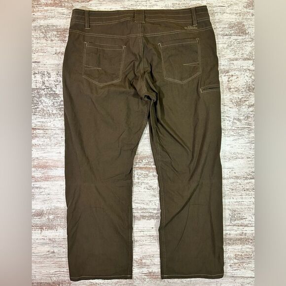 Men’s Kuhl Slax cotton nylon pants brown size 38 x 28 (altered) - Picture 3 of 9